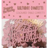 24405 Happy Birthday Rose Gold Confetti