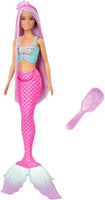 HRR00 Barbie Mermaid Doll with 7-Inch-Long Pink Fantasy Hair