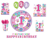 998108 Girl 1st Birthday Paper Plates