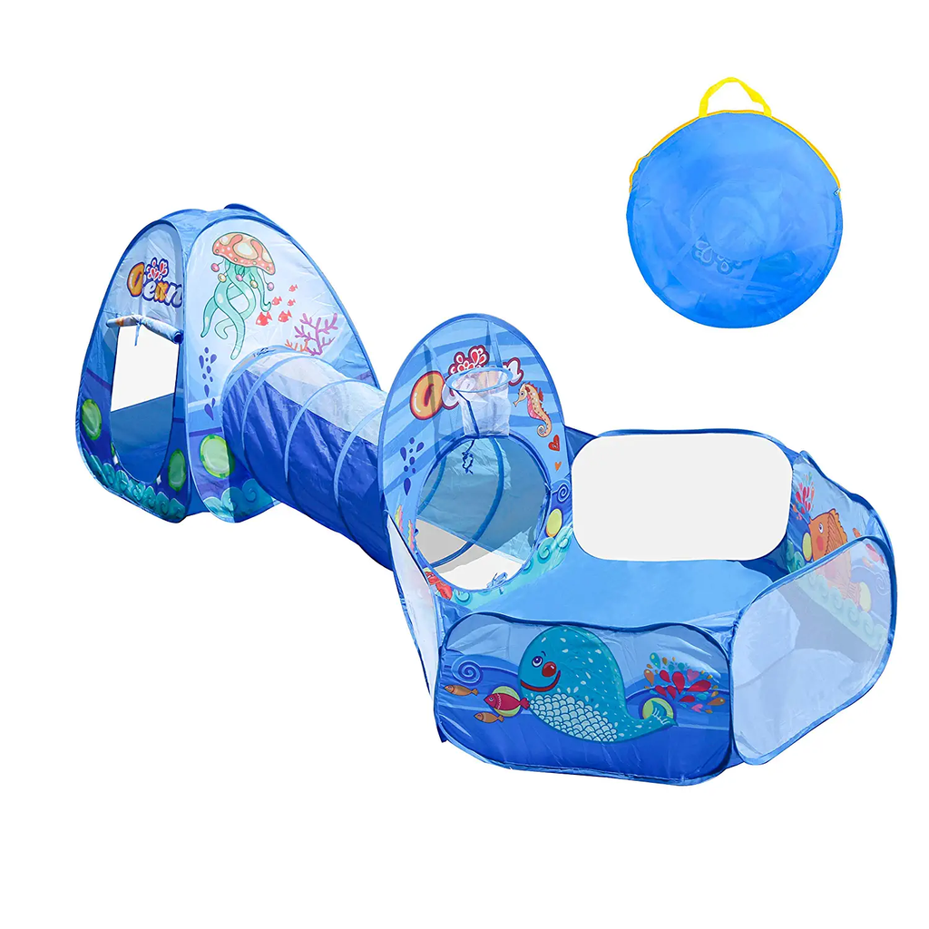 878340 Kids Tent with Tunnel, Ball Pit Play House