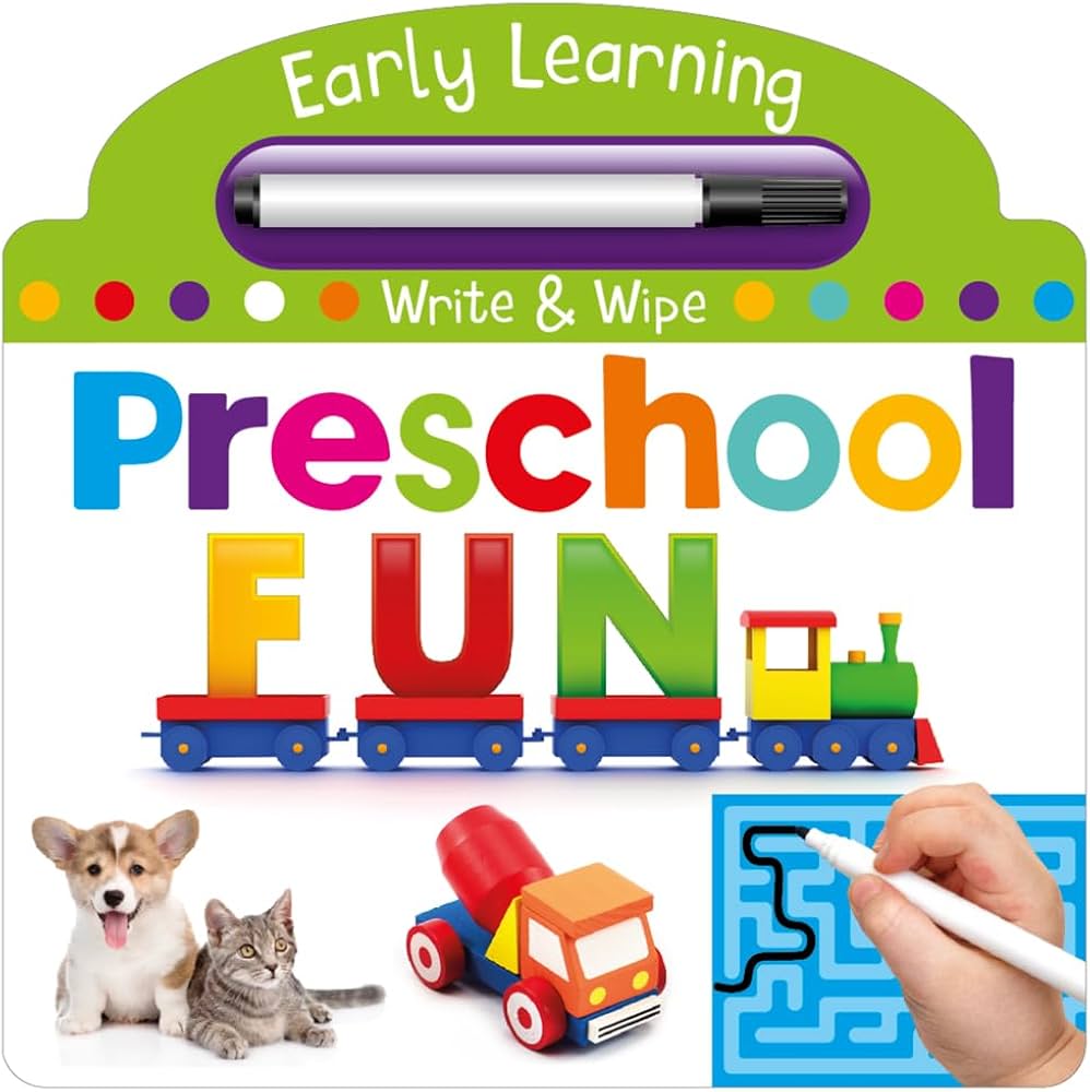 0452 Preschool Fun - Write & Wipe Activity Kids Books