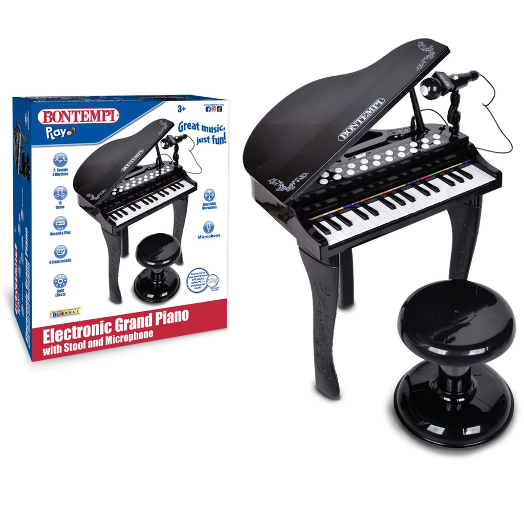 103030 32-key electronic Grand Piano with stool and microphone