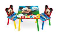 14004 MICKEY MOUSE WOODEN TABLE SET AND 2 CHAIRS