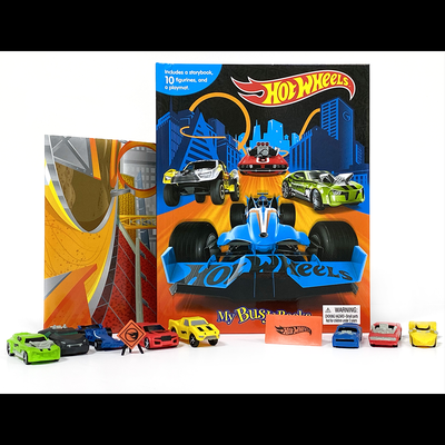 24745 Hot Wheels My Busy Books Figurine and Storybook Set