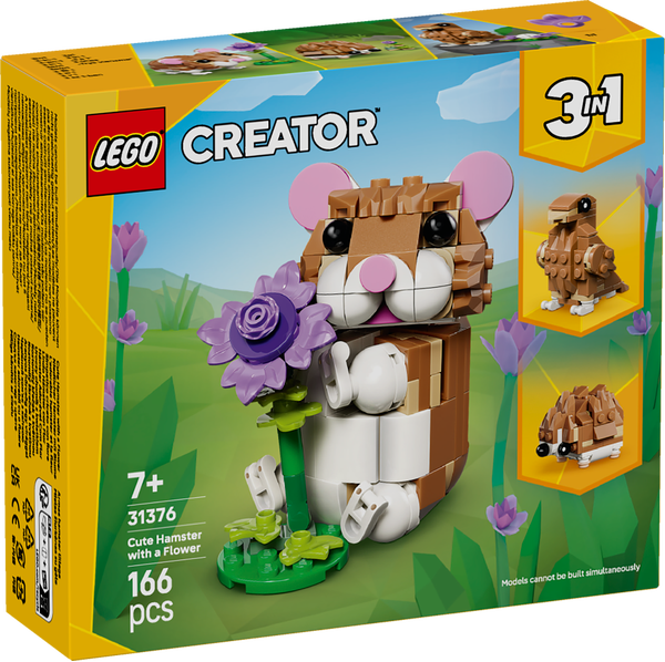 31376 Cute Hamster with a Flower