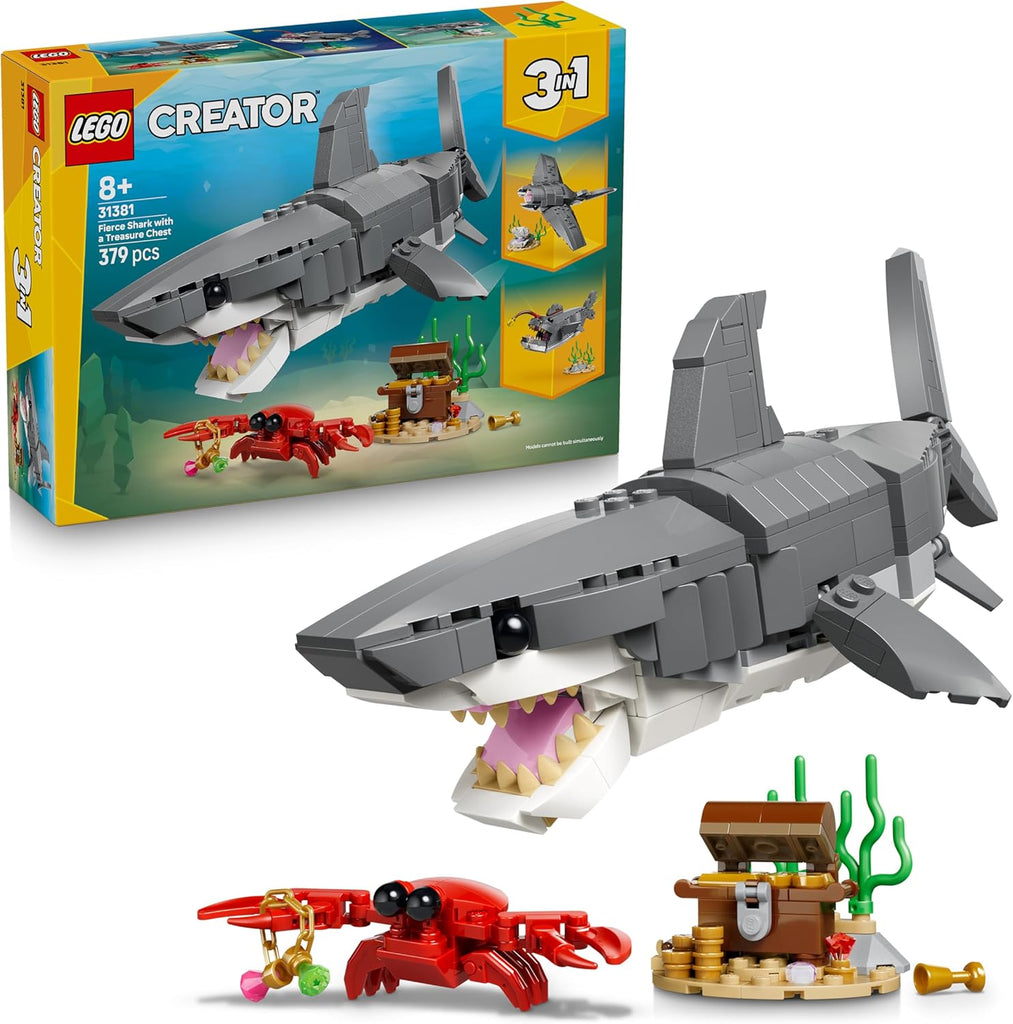 31381 3in1 Fierce Shark with a Treasure Chest