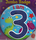 18675 Jumbo Birthday Badge  Age 3