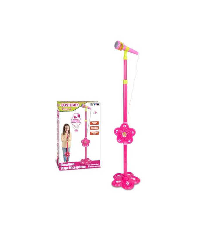 400671 Pink Microphone with Extendable stand for Children