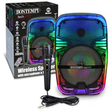 491060 Wireless speaker with dynamic microphone and RGB lights