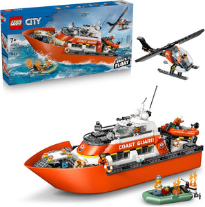 60504 Coast Guard Rescue Boat & Helicopter