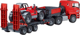 BR2774 MAN TGA truck with low loader trailer and Manitou telehandler