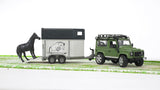 BR2592 Land Rover Defender w/ Horse Trailer and Horse