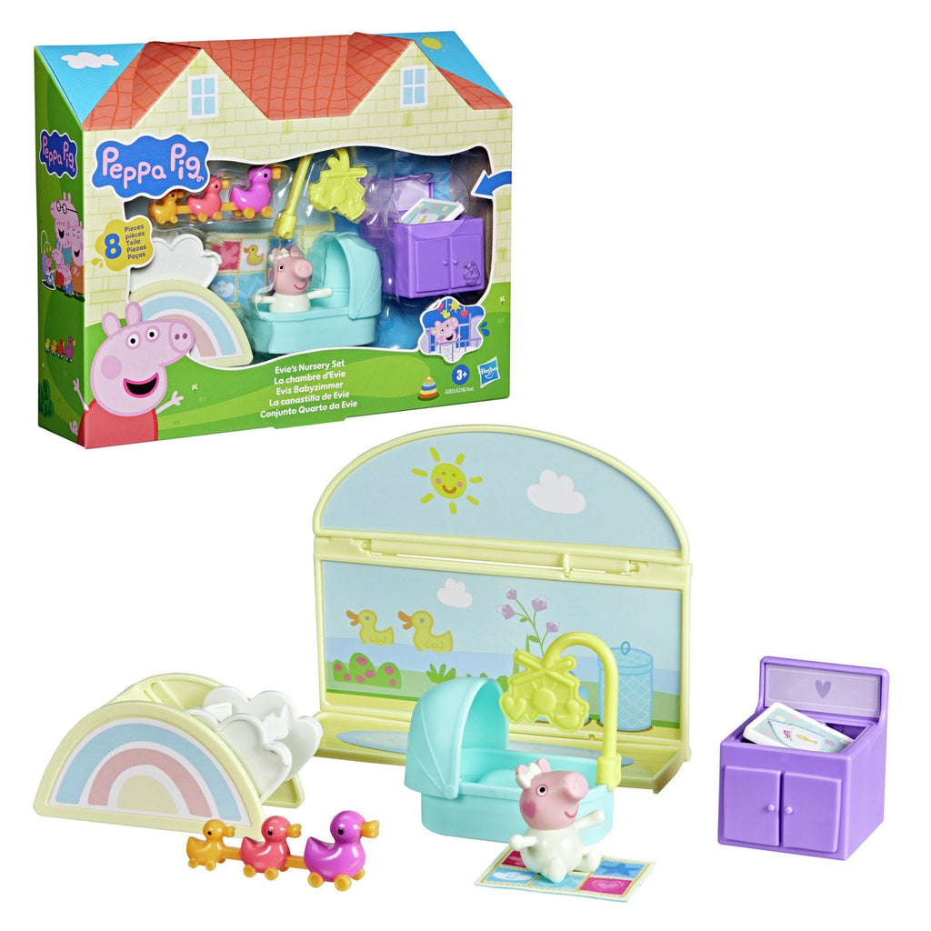 62766 Peppa Pig Evie's 8 Piece Nursey Playset