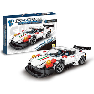 80927  Crazy Drag Racing Deluxe Edition White Racing Car