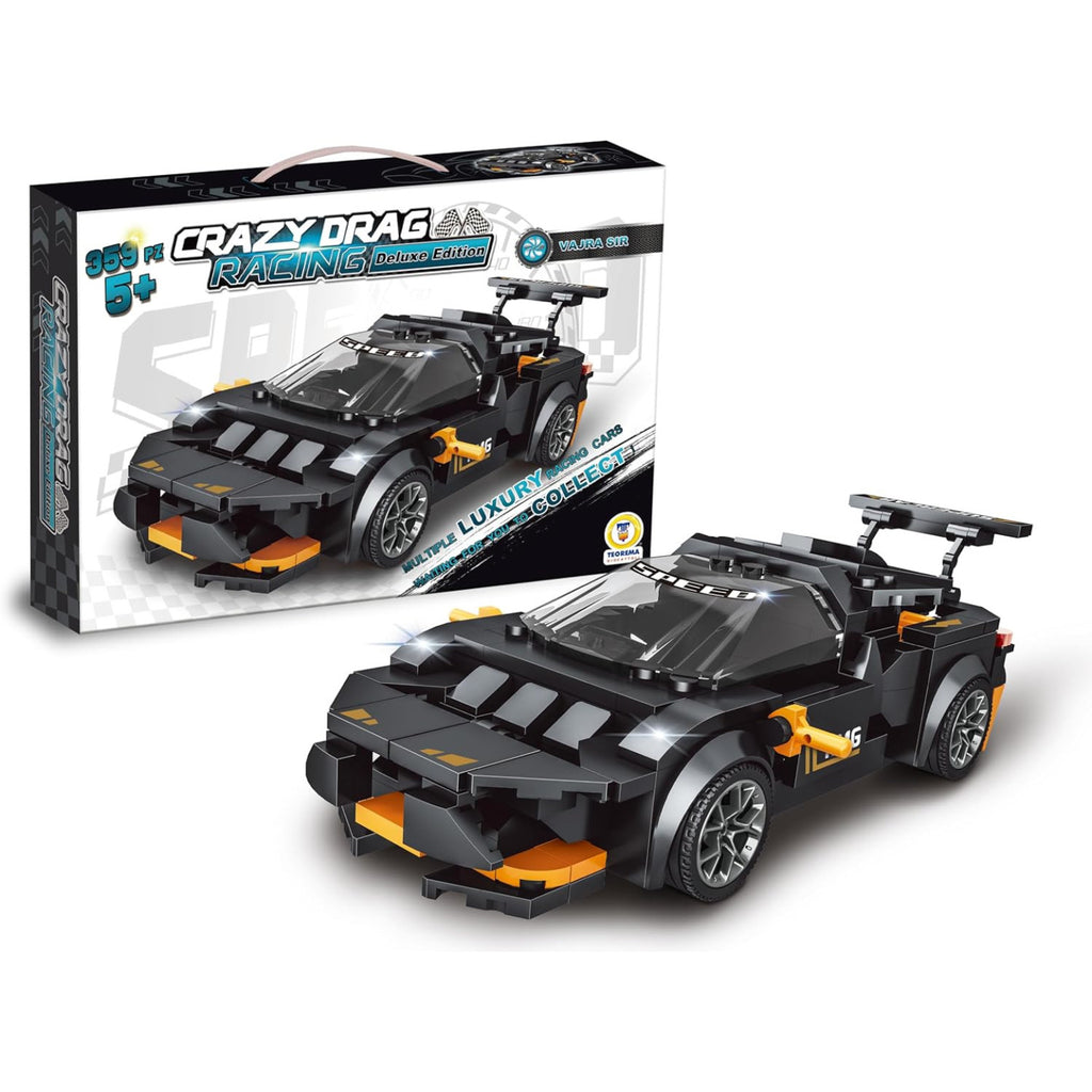 80928 Crazy Drag Racing Deluxe Edition Black Sports Car