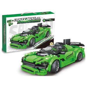 80929 Crazy Drag Racing Green Supercar