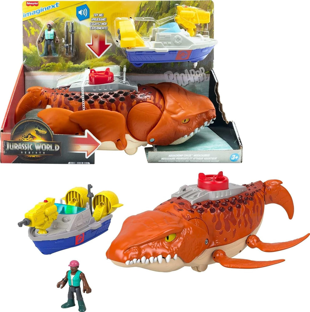 JFR23 Jurassic World Rebirth Aquachomp Chase Mosasaurus