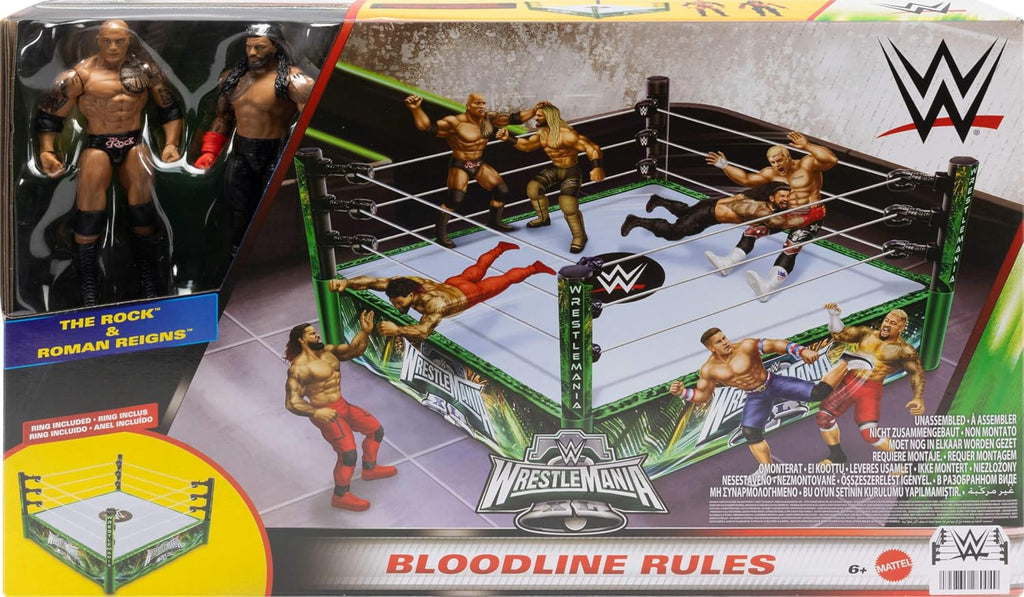 JDB55 WWE Bloodline Rules Playset with Ring & 2 Action Figures