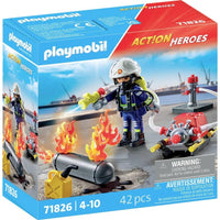 71826 Firefighter with Water Pump
