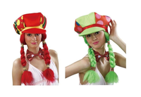 3524 Fun Hat with 2 Braids