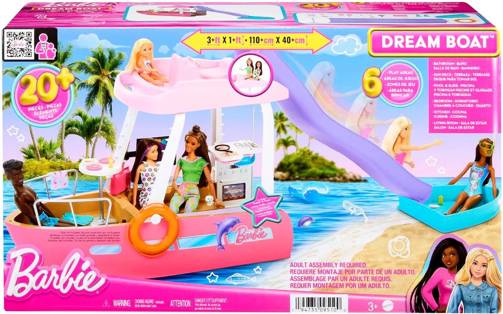 HJV37 Barbie Pink Dream Boat