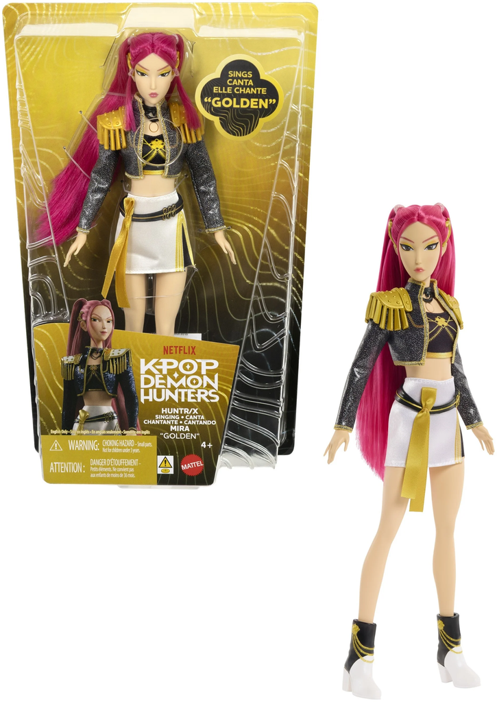 JRN41 KPop Demon Hunters HUNTR/X: Mira “Golden" Singing Doll