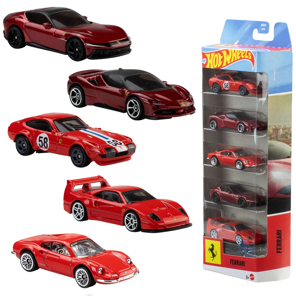 JLN12 HOT WHEELS 5 PACK - FERRARI