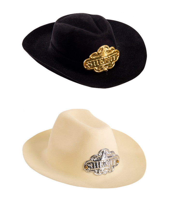 3978 Flocked Medium Sheriff Hat