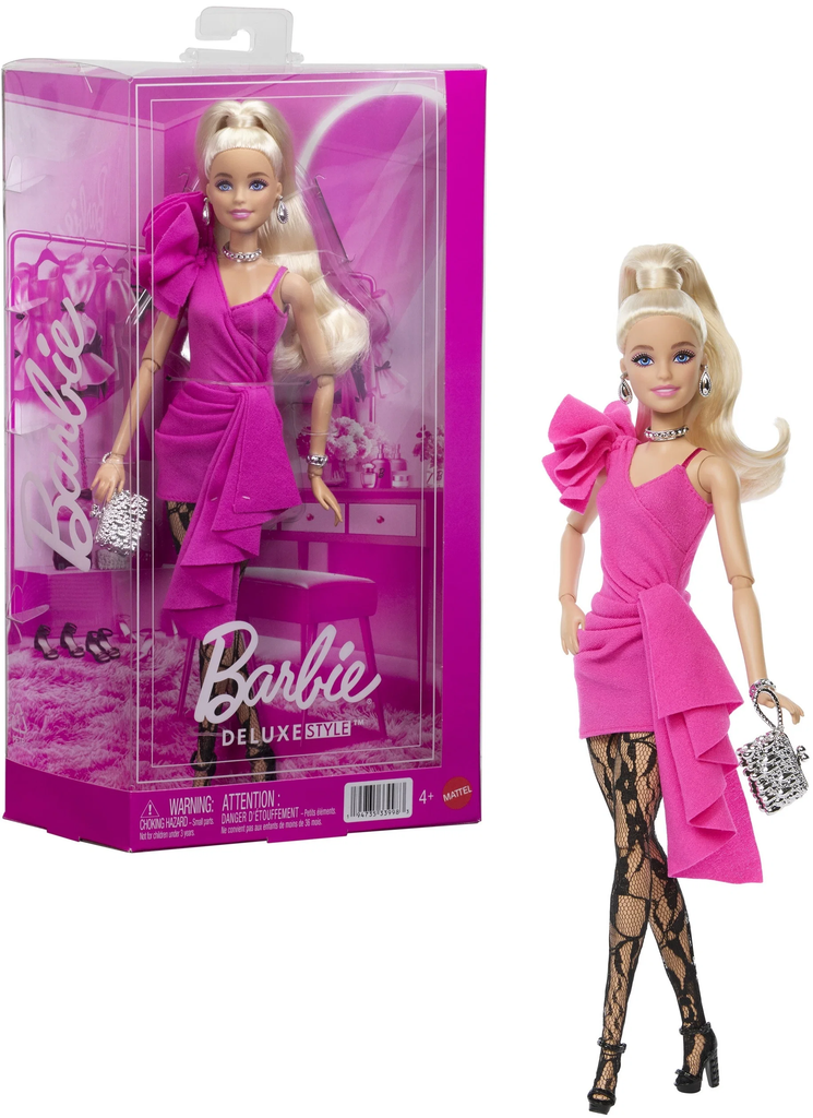 JJN73 Barbie Deluxe Style Pink & Black Tights