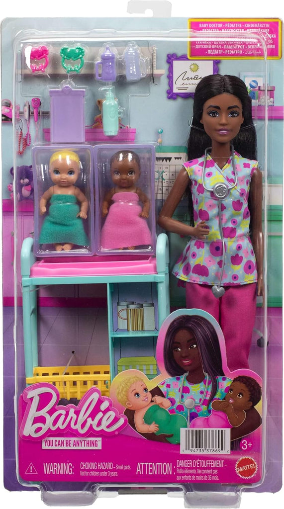 JMK13 Barbie Careers Baby Doctor Playset with Brunette Doll
