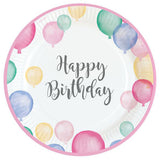 9903708 Pastel Birthday Paper Plates