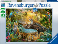 17435 Leopard Family in the Jungle - 1500 Pieces