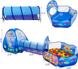 878340 Kids Tent with Tunnel, Ball Pit Play House