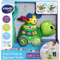 547603 VTECH 2-IN-1 PUSH AND DISCOVER TURTLE BABY WALKER