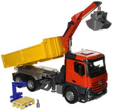 BR3651 Construction Truck with Crane Clamshell Buckets and Pallets